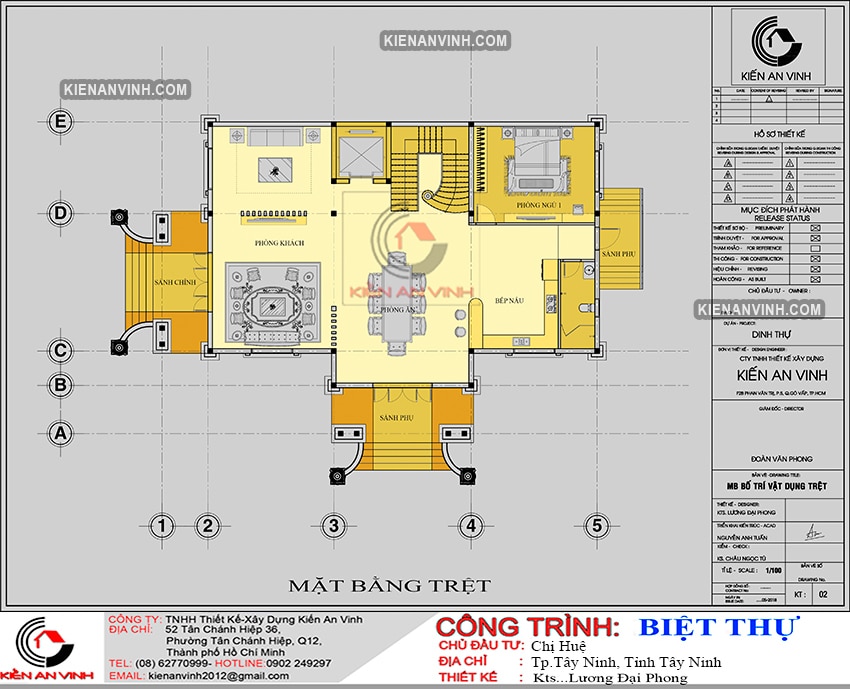 Kiến Trúc Biệt Thự Lâu đài 3 Tầng đẹp - 9