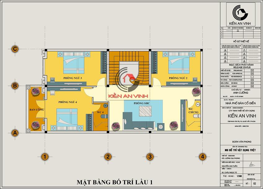 Biệt Thự 3 Tầng 8x15m Cổ điển - 12